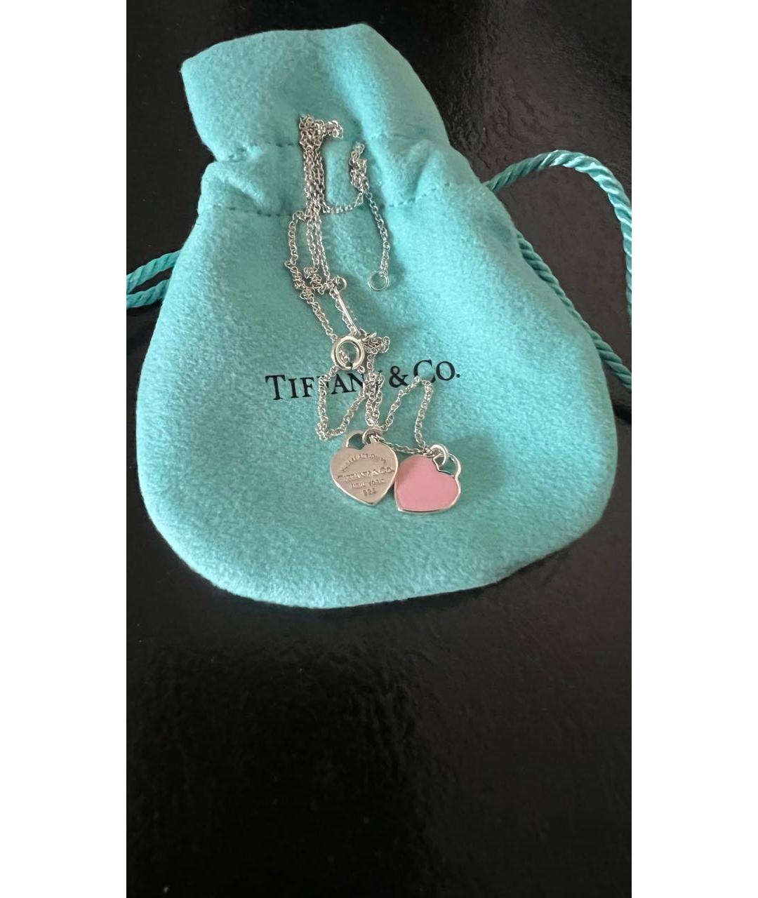 TIFFANY&CO Розовая серебряная подвеска, фото 2