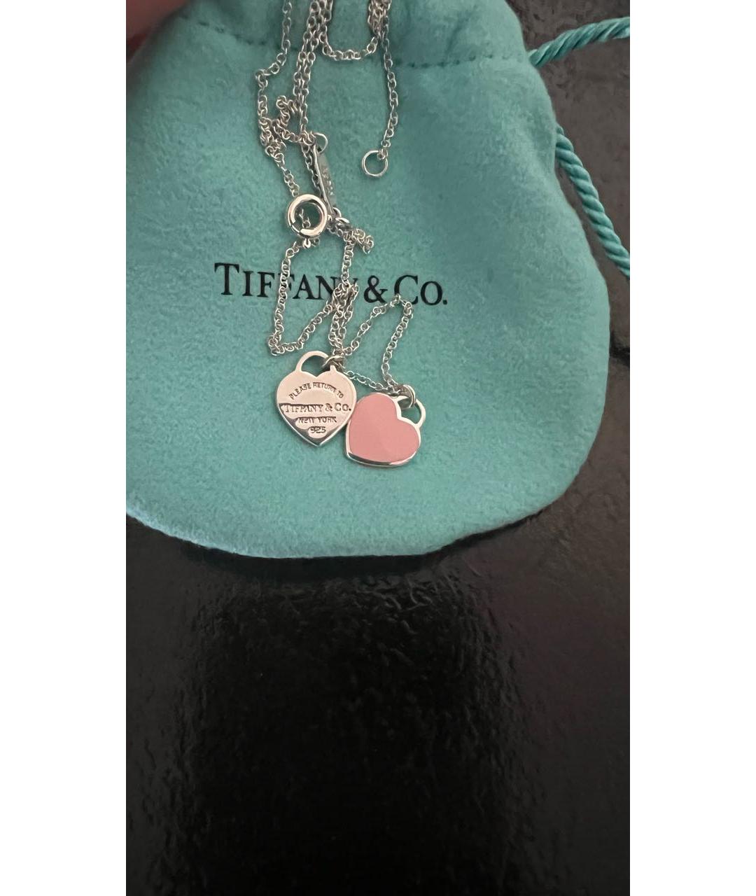 TIFFANY&CO Розовая серебряная подвеска, фото 4