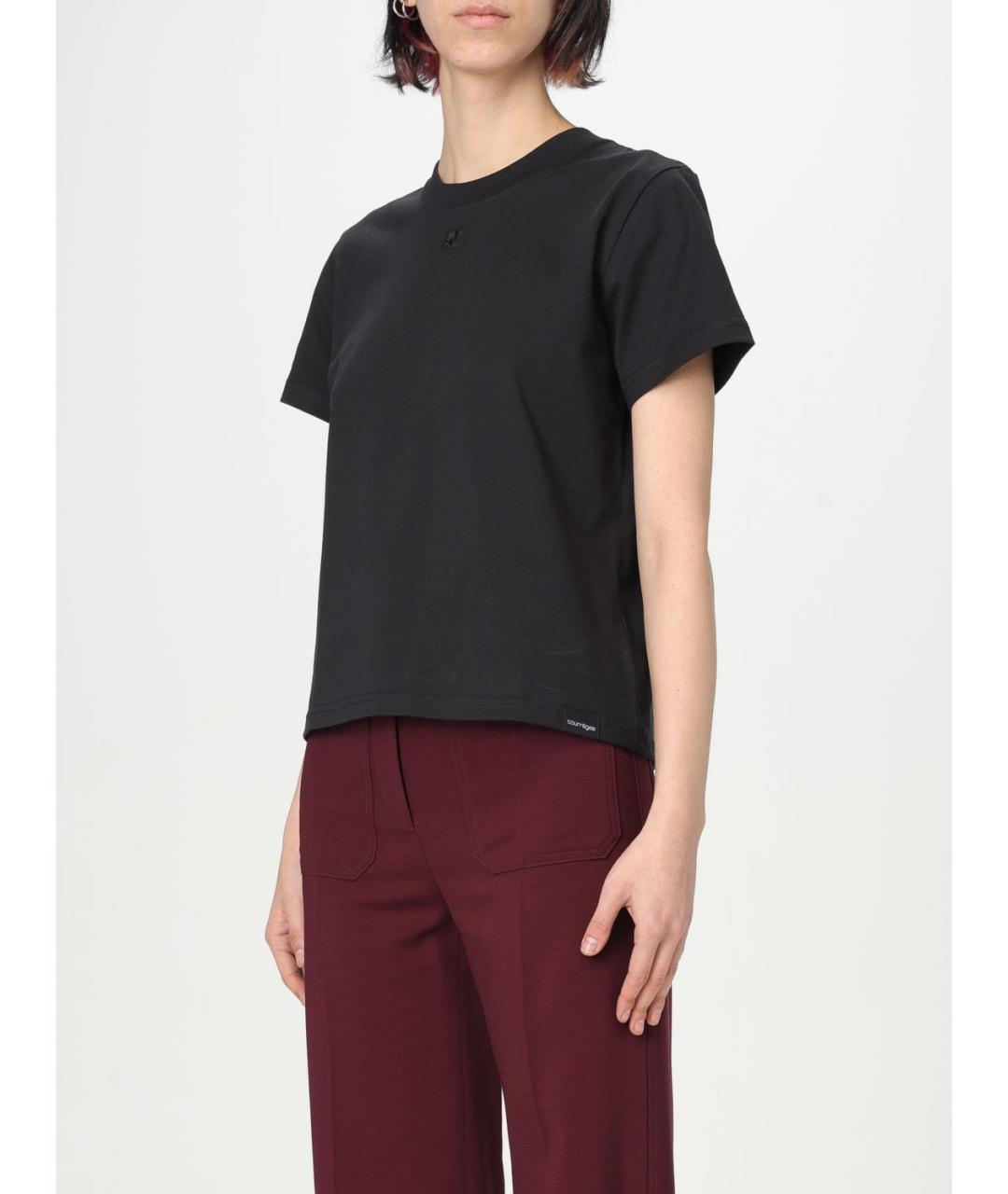 COURREGES Черная футболка, фото 4