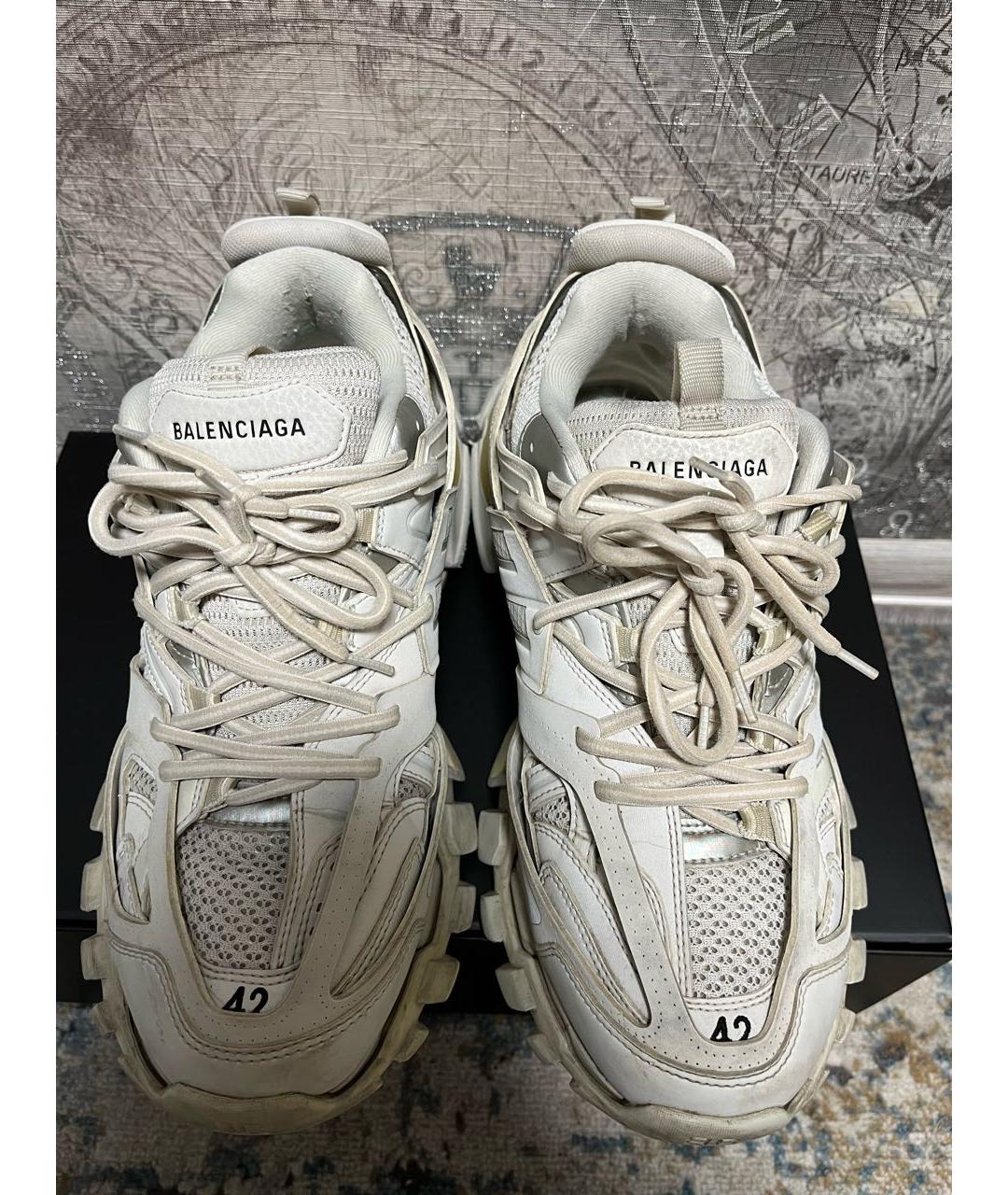 BALENCIAGA Белые низкие кроссовки / кеды, фото 4