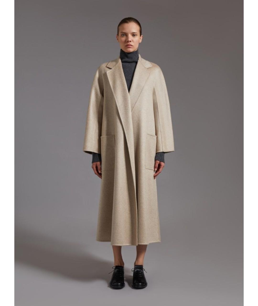 MAX MARA Бежевое кашемировое пальто, фото 2