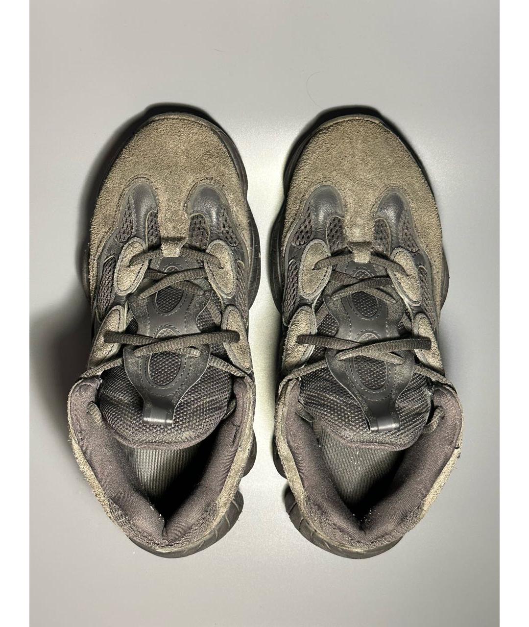 ADIDAS YEEZY Черные замшевые низкие кроссовки / кеды, фото 3