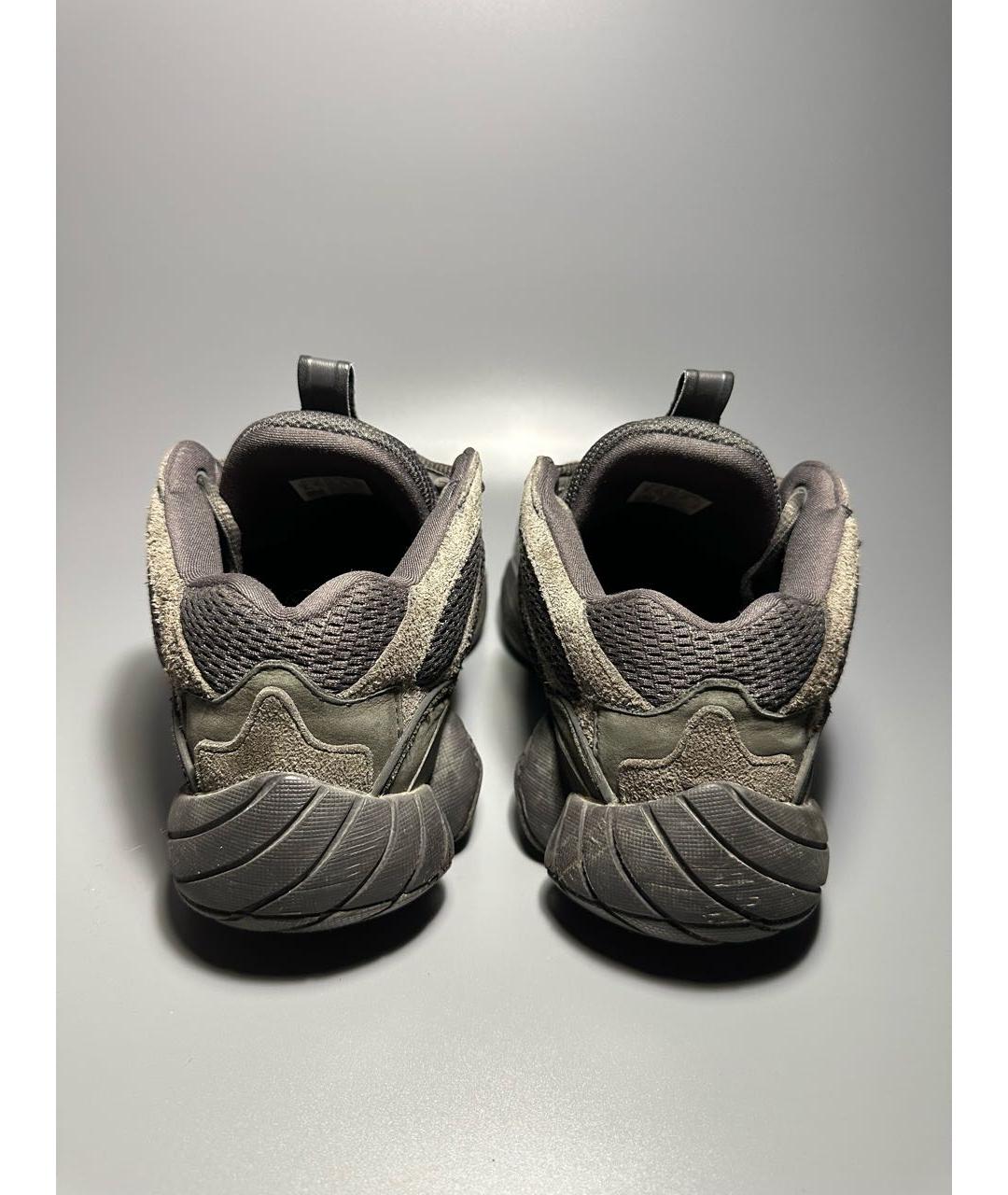 ADIDAS YEEZY Черные замшевые низкие кроссовки / кеды, фото 4