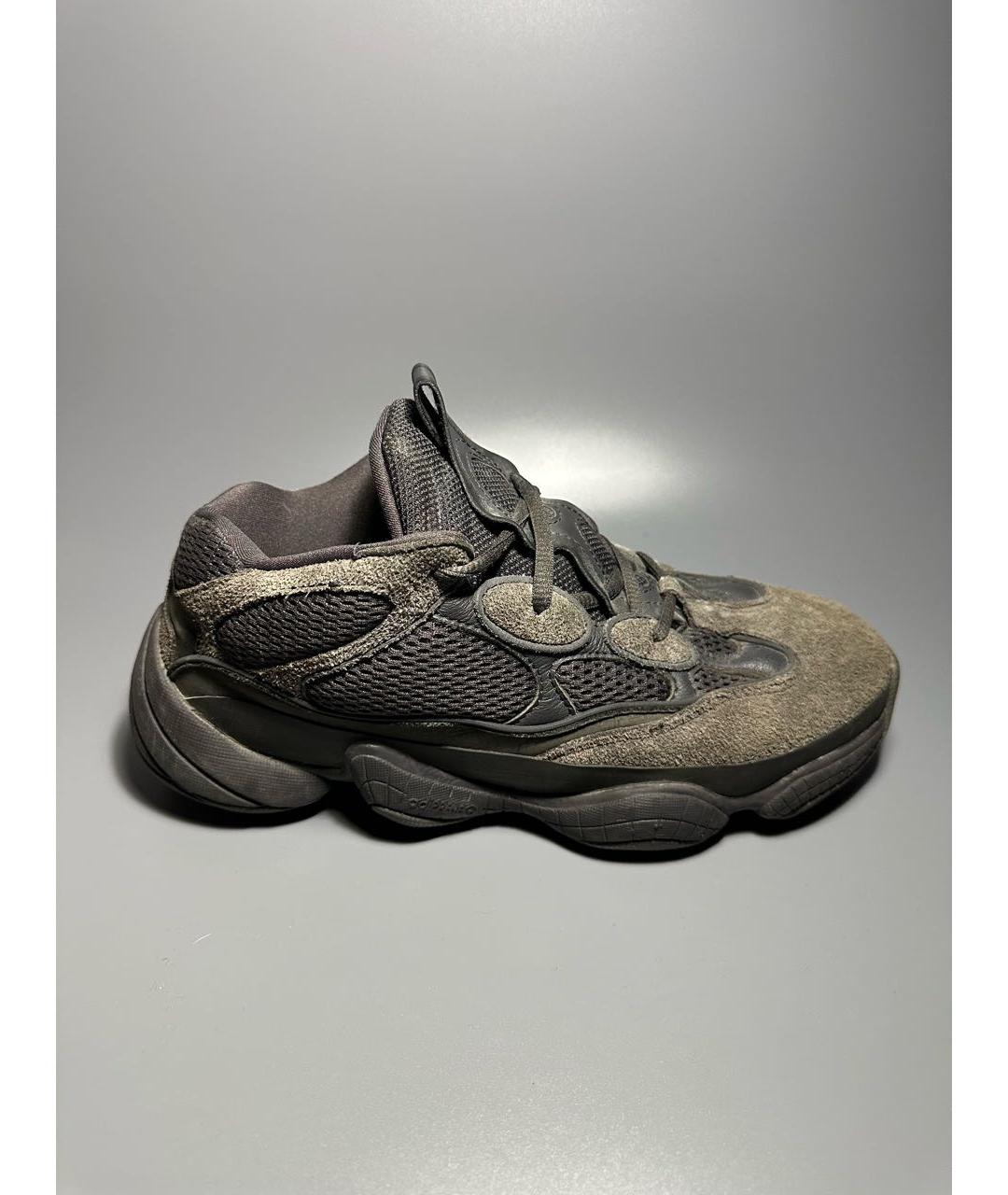 ADIDAS YEEZY Черные замшевые низкие кроссовки / кеды, фото 9
