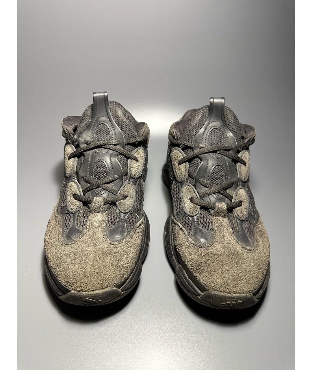ADIDAS YEEZY Черные замшевые низкие кроссовки / кеды, фото 2