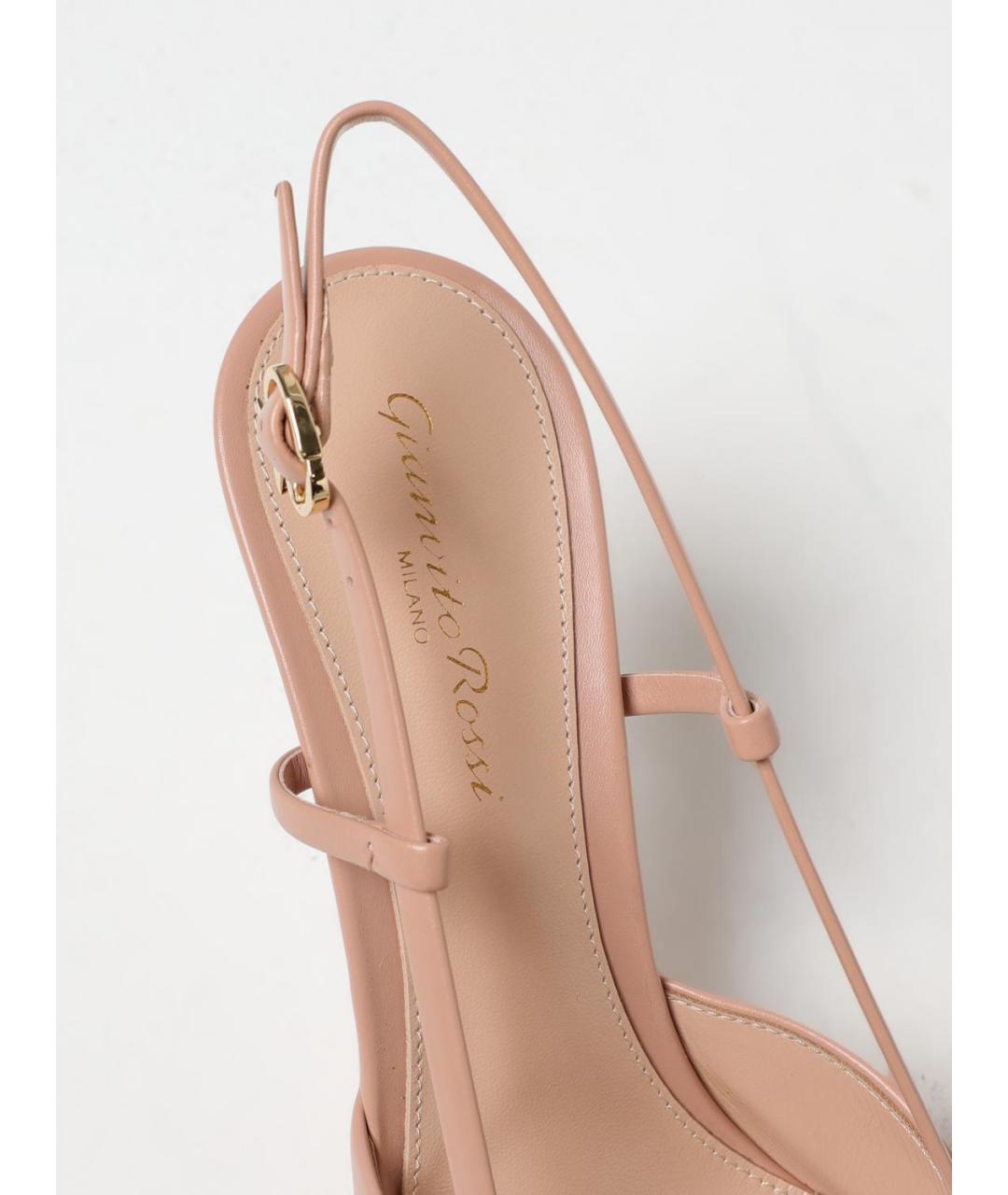 GIANVITO ROSSI Розовые кожаные туфли, фото 4