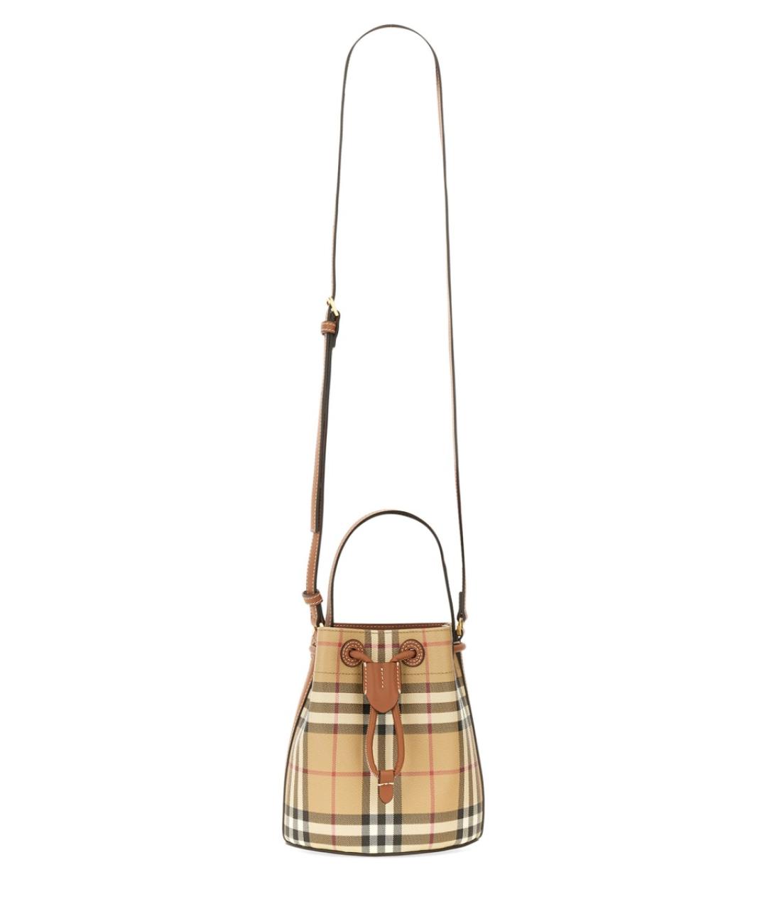 BURBERRY Бежевая сумка тоут из искусственной кожи, фото 1