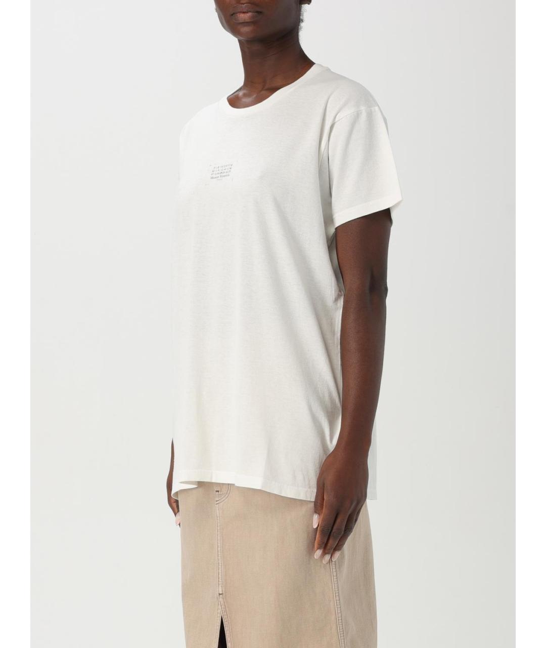 MAISON MARGIELA Белая хлопковая футболка, фото 5