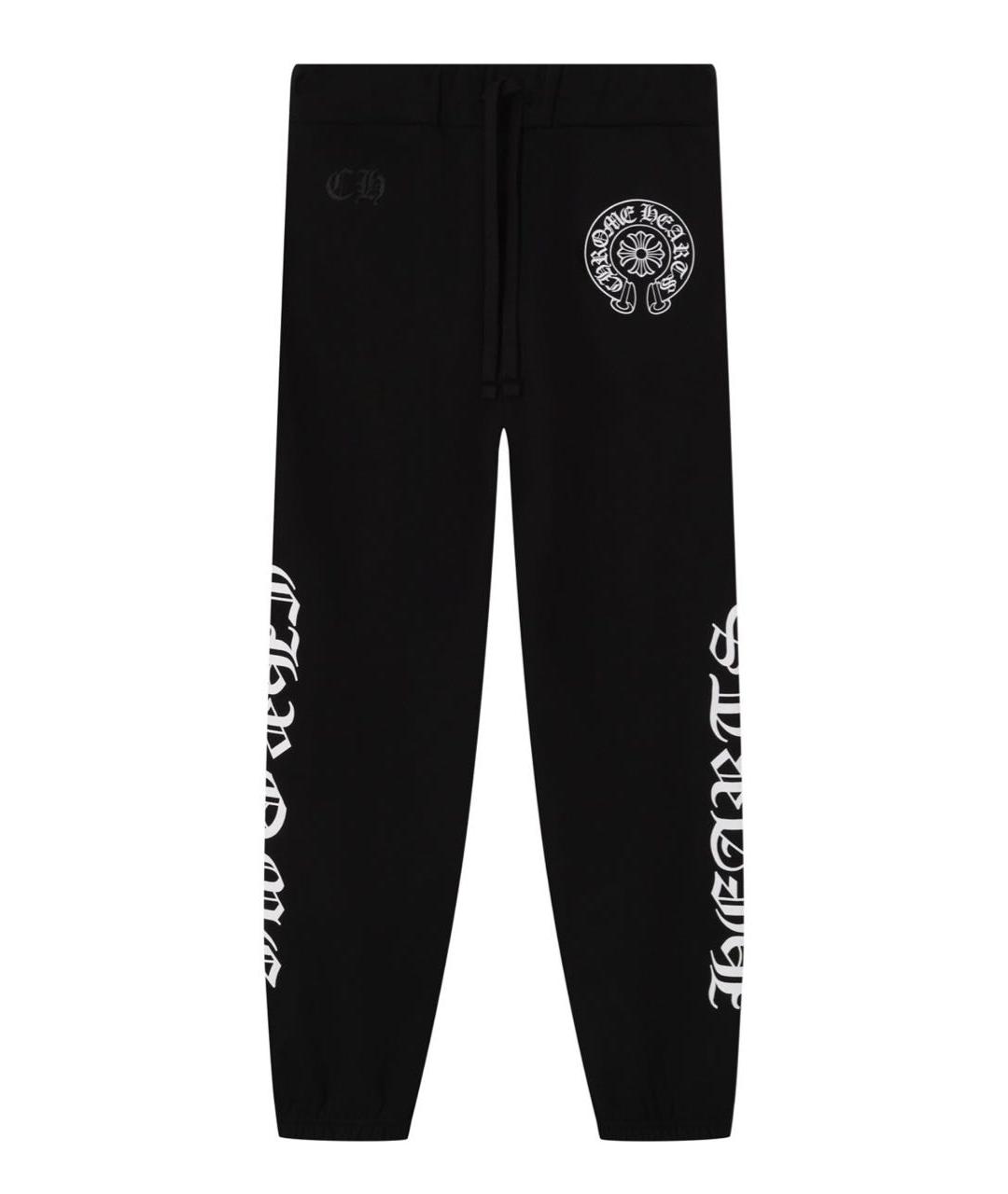 CHROME HEARTS Черные хлопковые повседневные брюки, фото 1