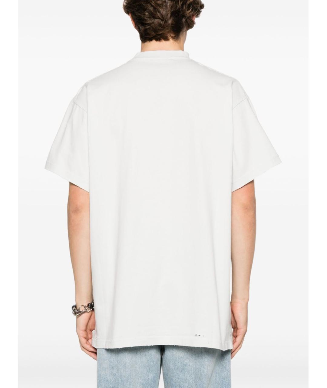 BALENCIAGA Белая хлопковая футболка, фото 3