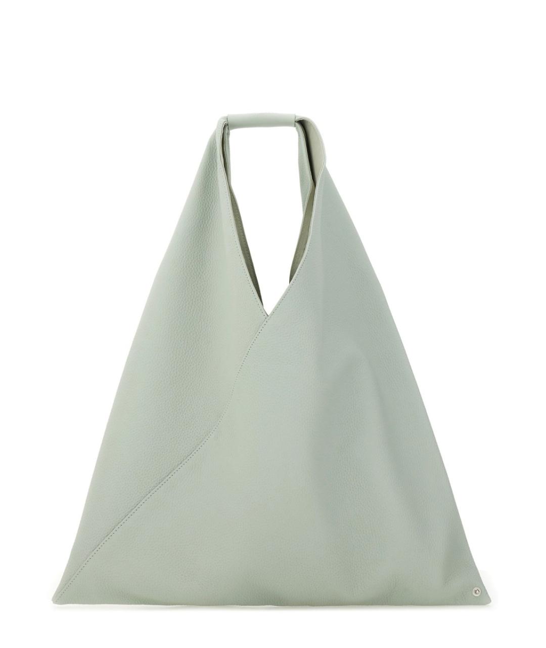 MM6 MAISON MARGIELA Серая кожаная сумка тоут, фото 1