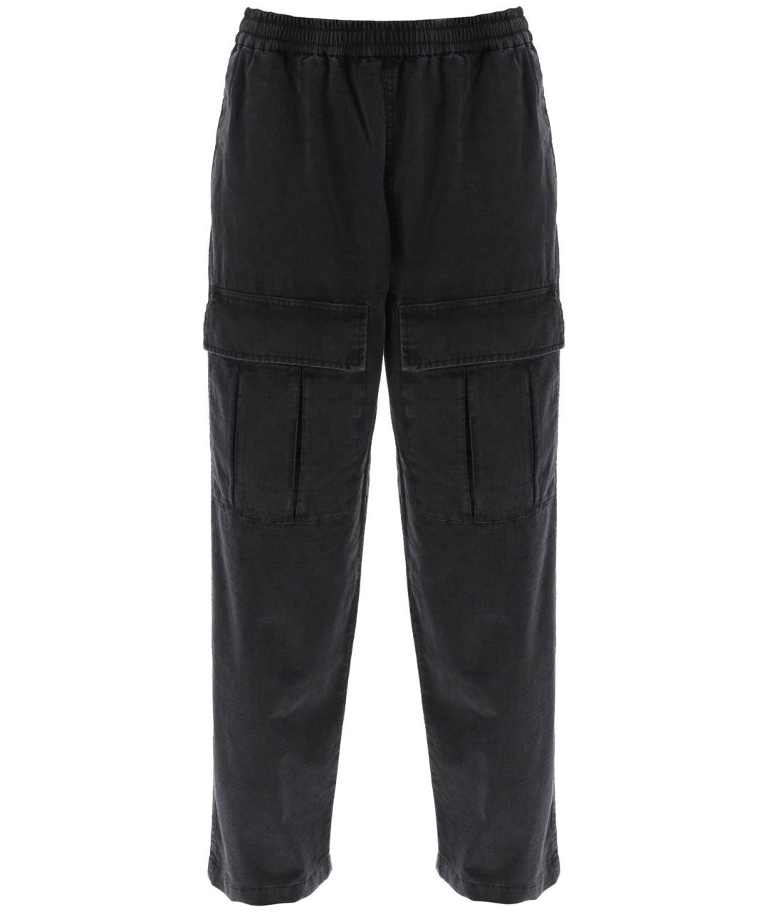 ACNE STUDIOS Черные хлопковые повседневные брюки, фото 1