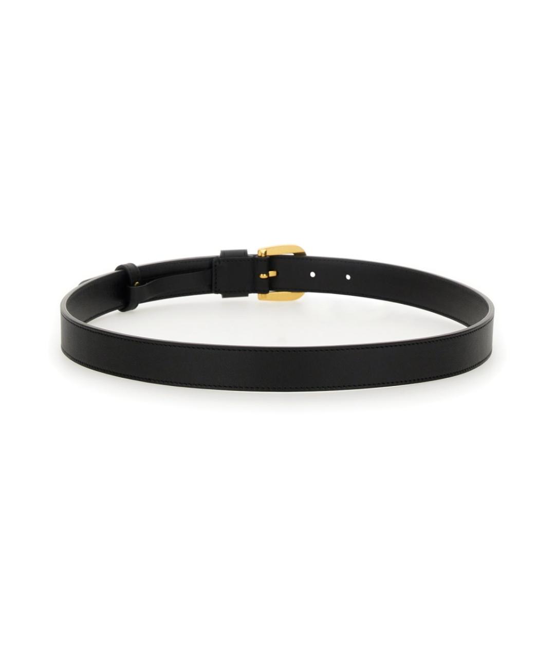 VALENTINO Черный кожаный ремень, фото 3