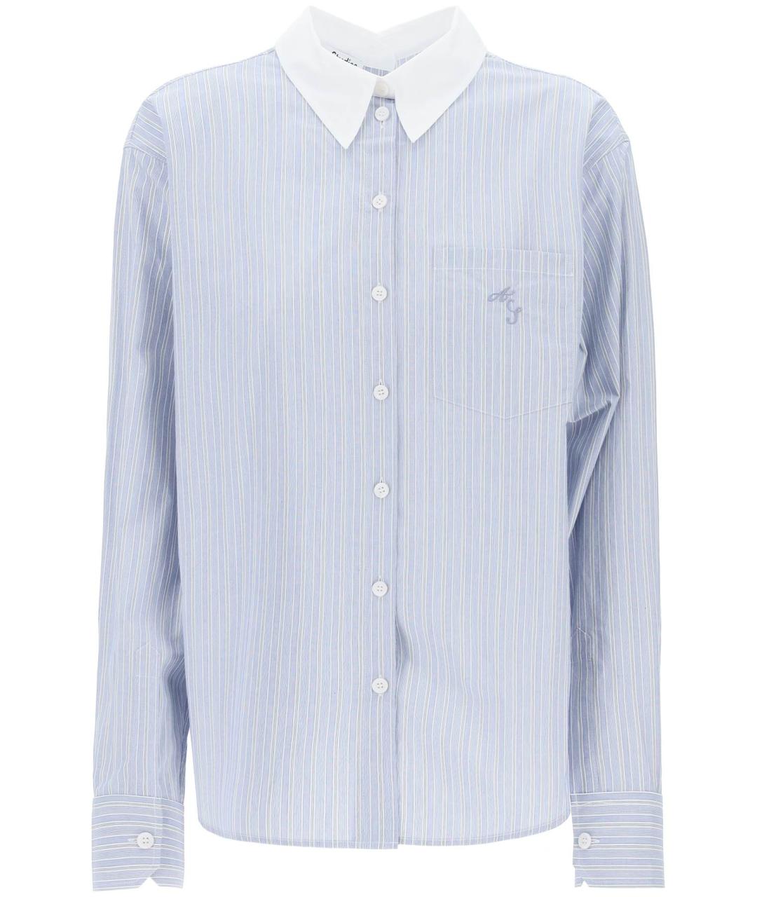 ACNE STUDIOS Голубая хлопковая рубашка, фото 1