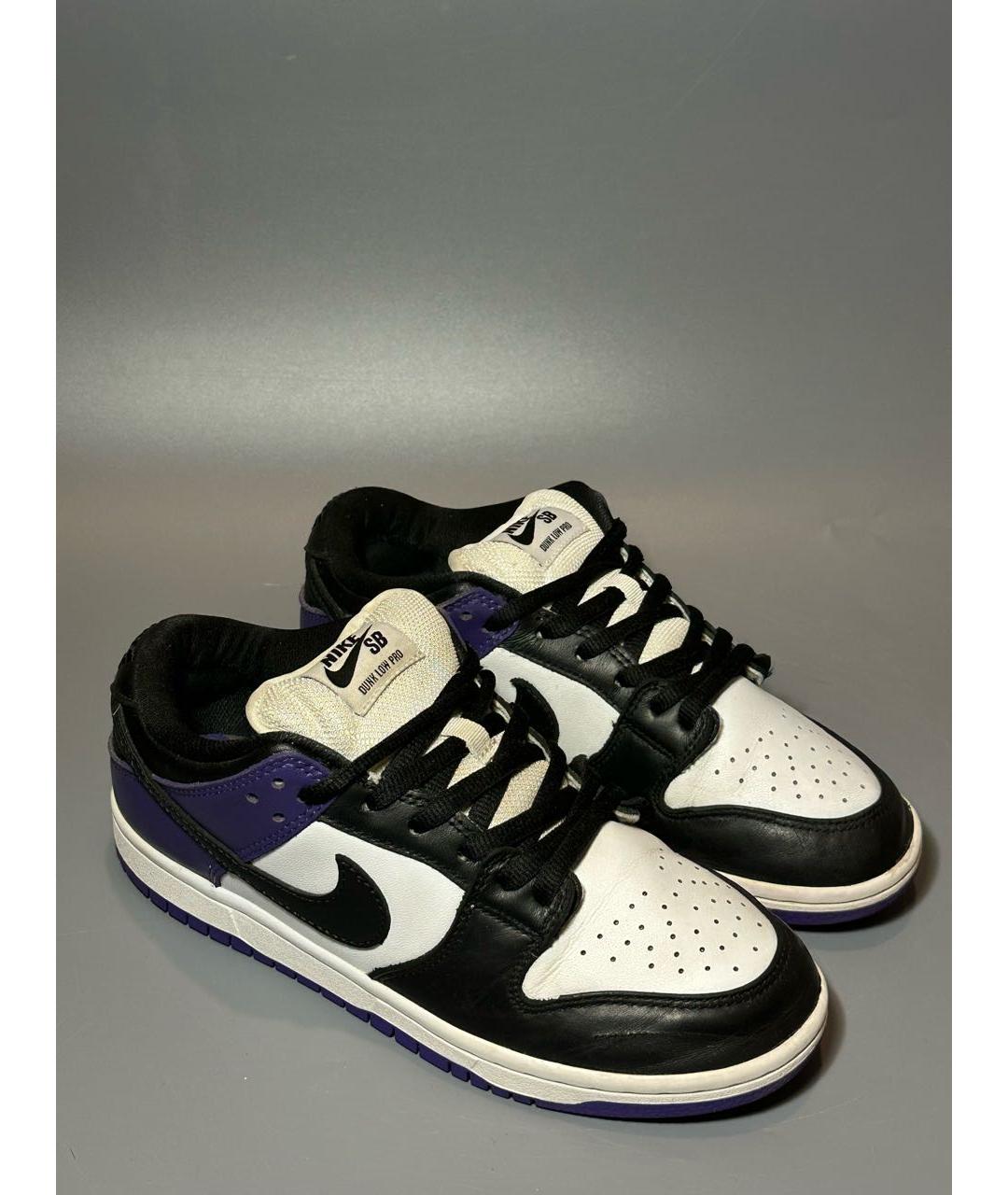NIKE Фиолетовые кожаные кроссовки, фото 5