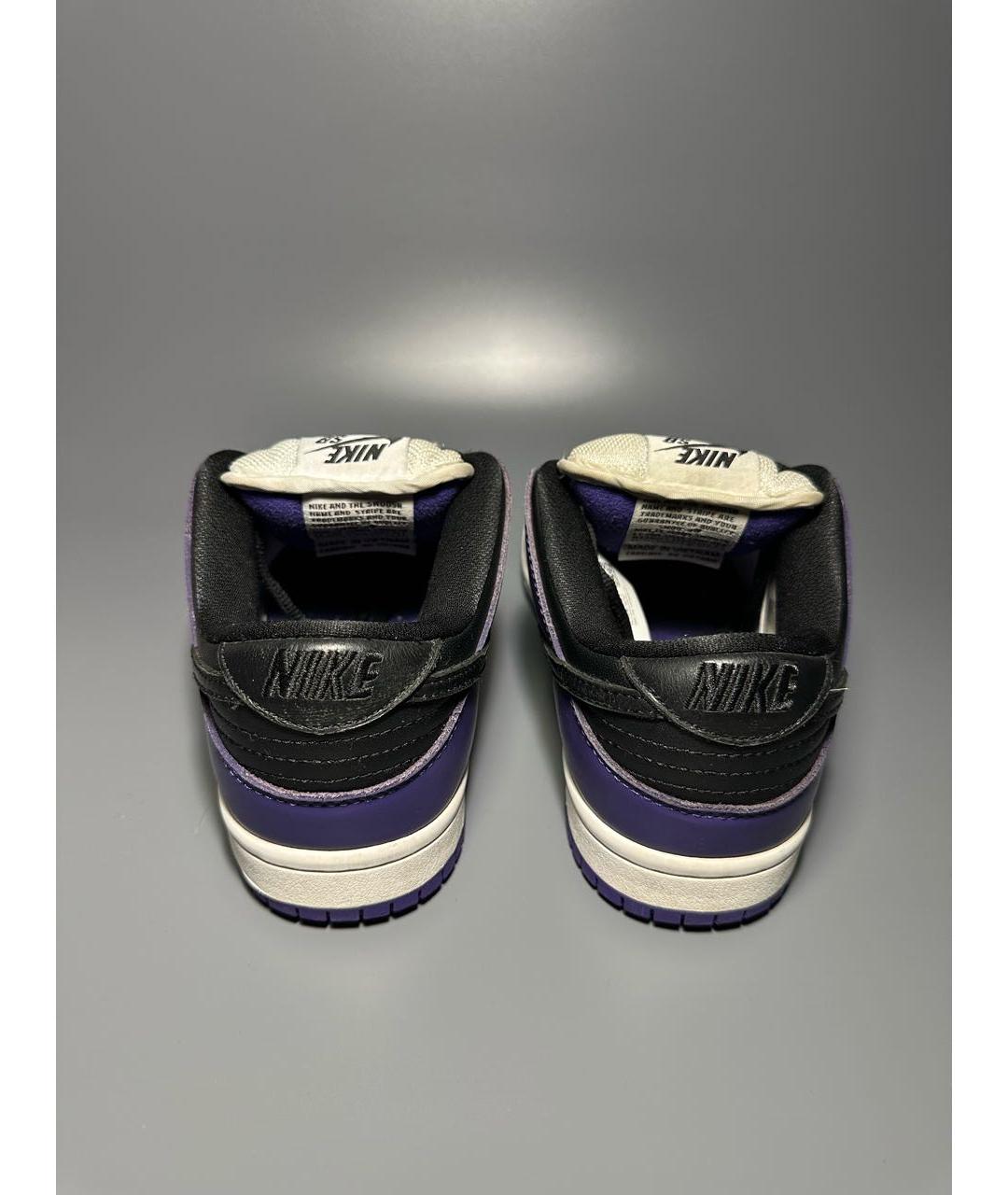 NIKE Фиолетовые кожаные кроссовки, фото 4