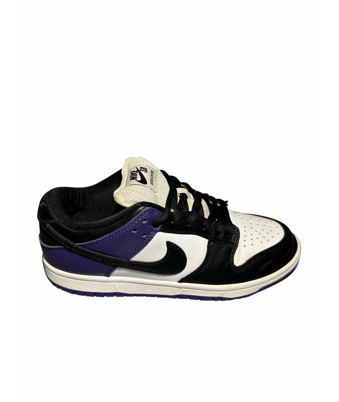 NIKE Фиолетовые кожаные кроссовки, фото 1