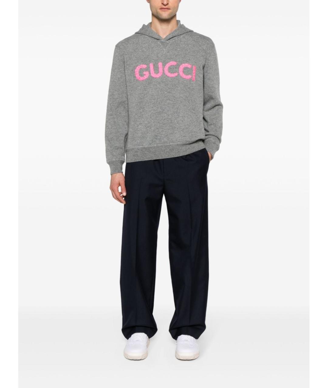 GUCCI Темно-синие повседневные брюки, фото 4