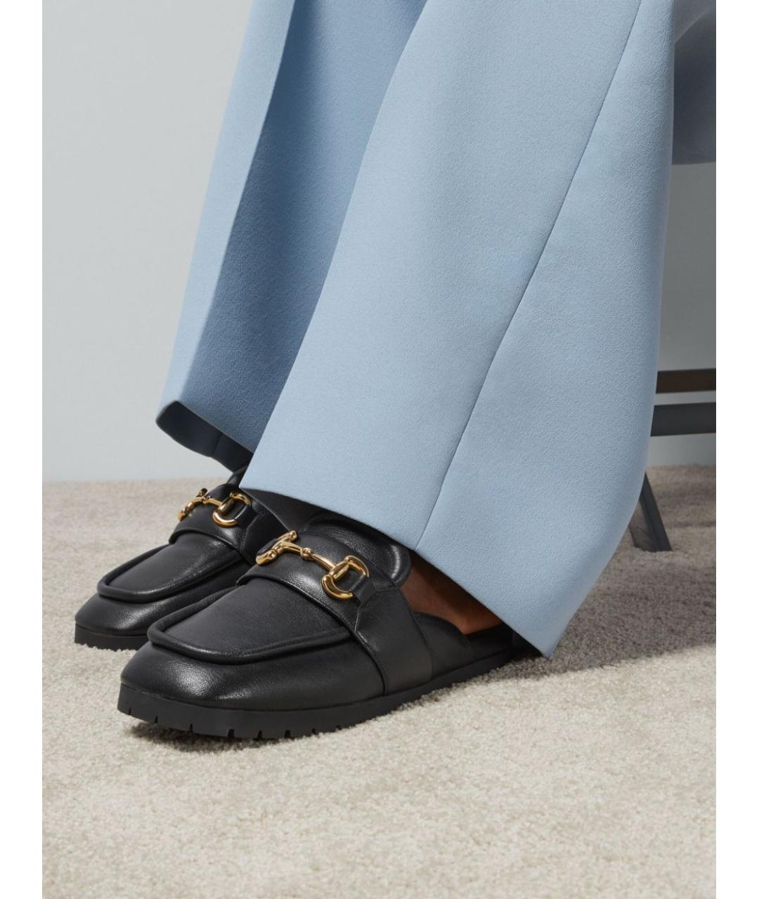 GUCCI Черные кожаные лоферы, фото 4