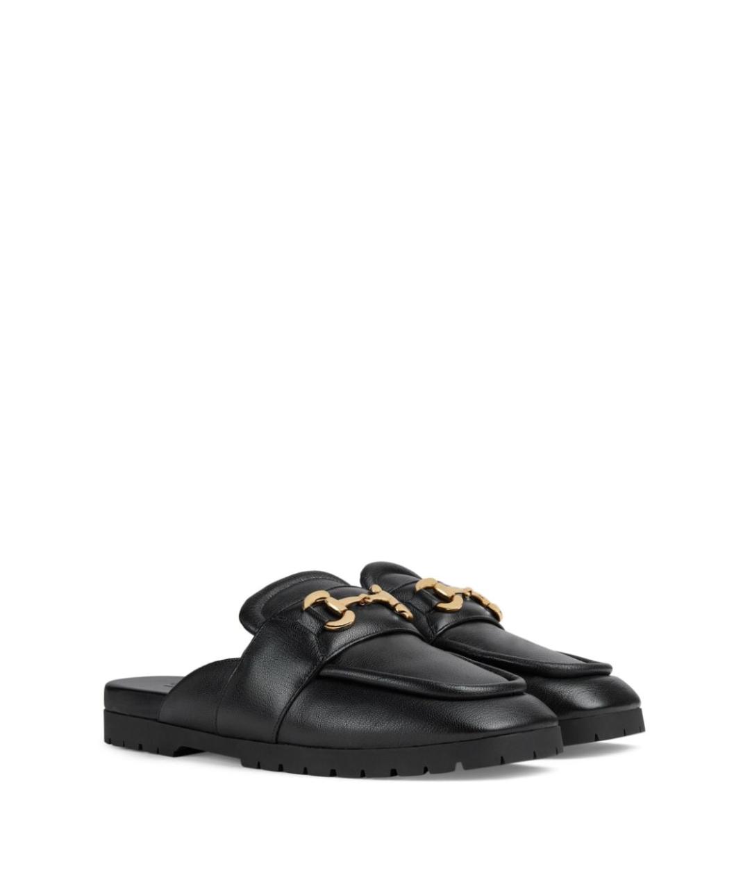 GUCCI Черные кожаные лоферы, фото 2
