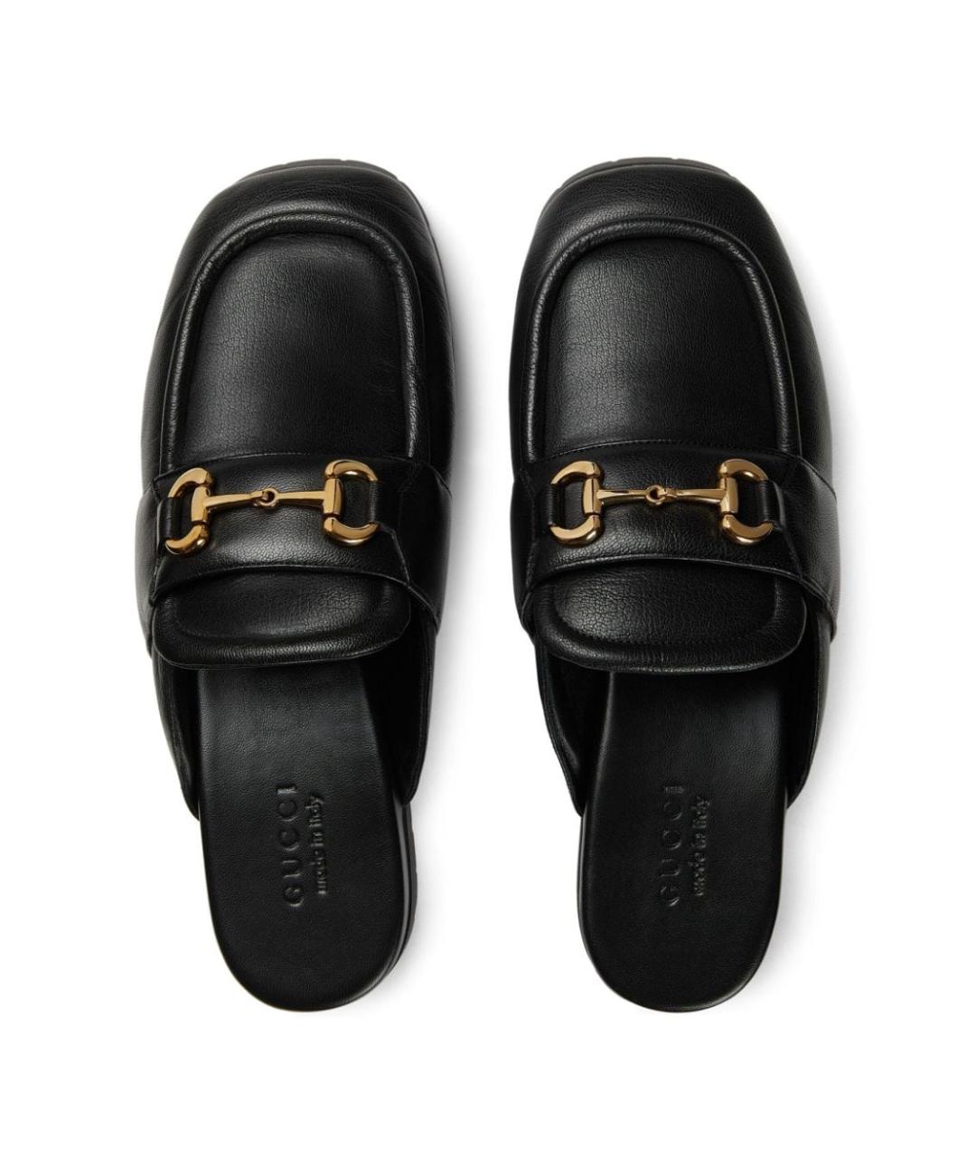 GUCCI Черные кожаные лоферы, фото 5