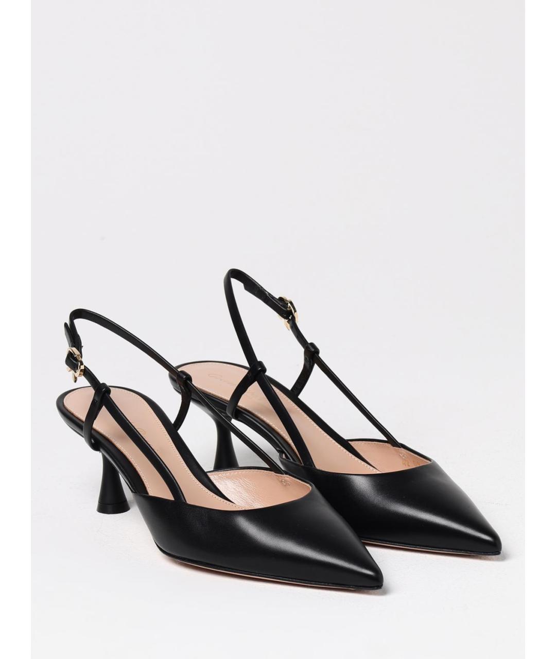 GIANVITO ROSSI Черные кожаные туфли, фото 2