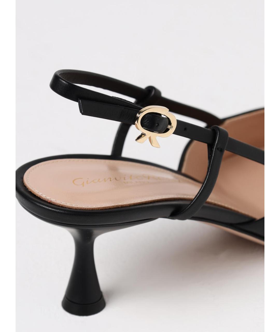 GIANVITO ROSSI Черные кожаные туфли, фото 4