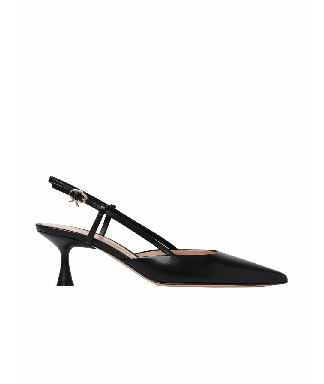 GIANVITO ROSSI Черные кожаные туфли, фото 1