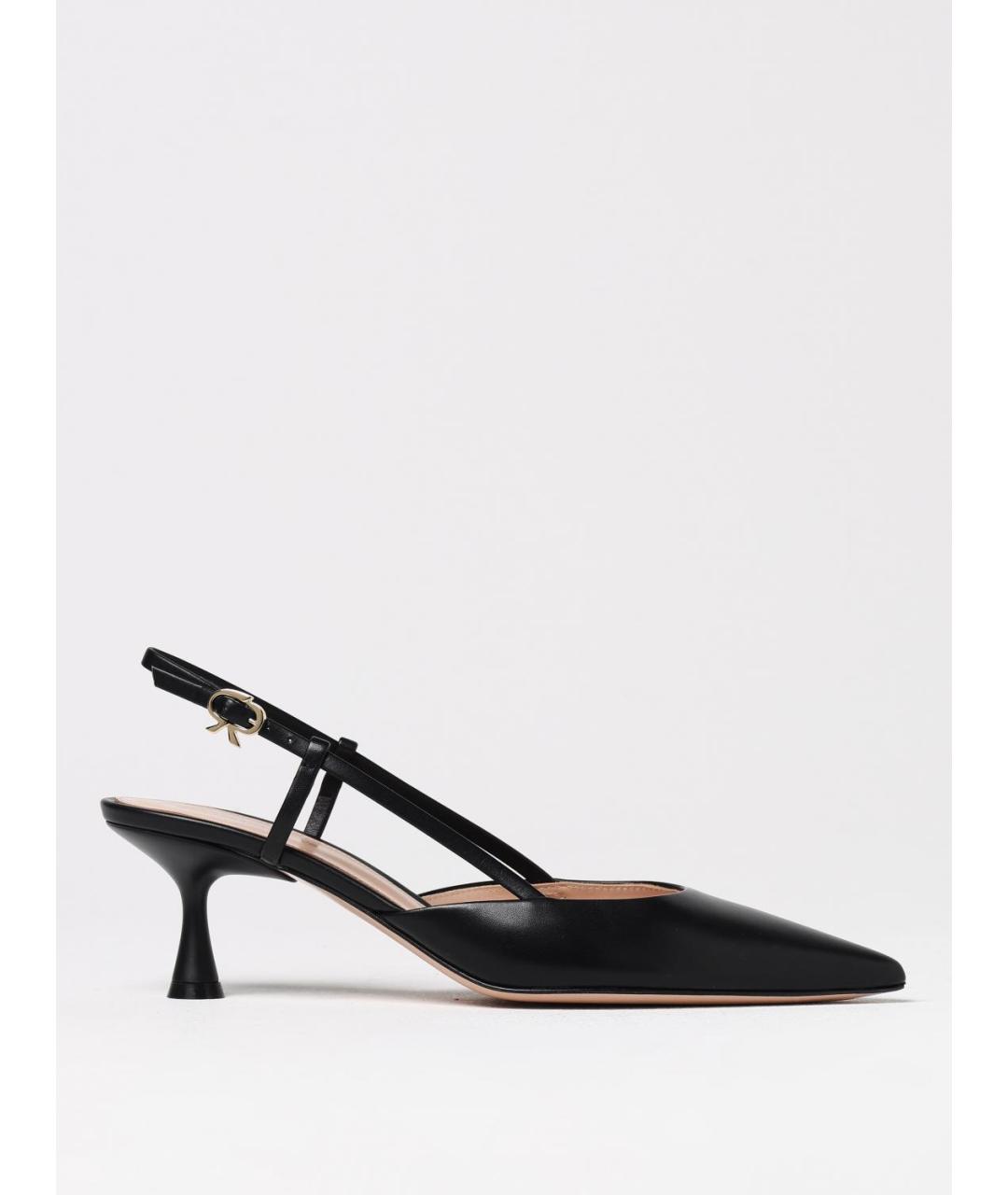 GIANVITO ROSSI Черные кожаные туфли, фото 5