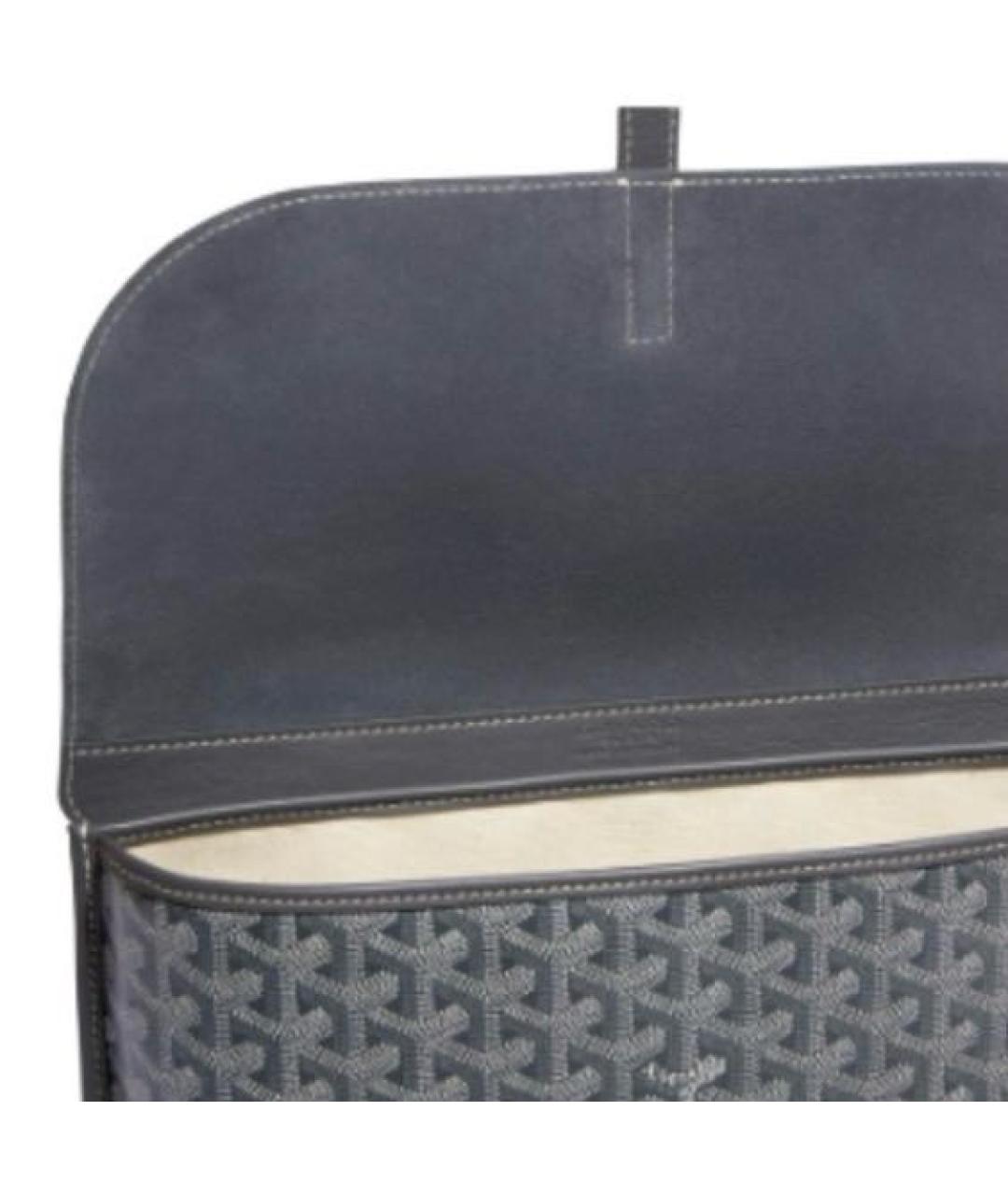 GOYARD Антрацитовая кожаная сумка на плечо, фото 4