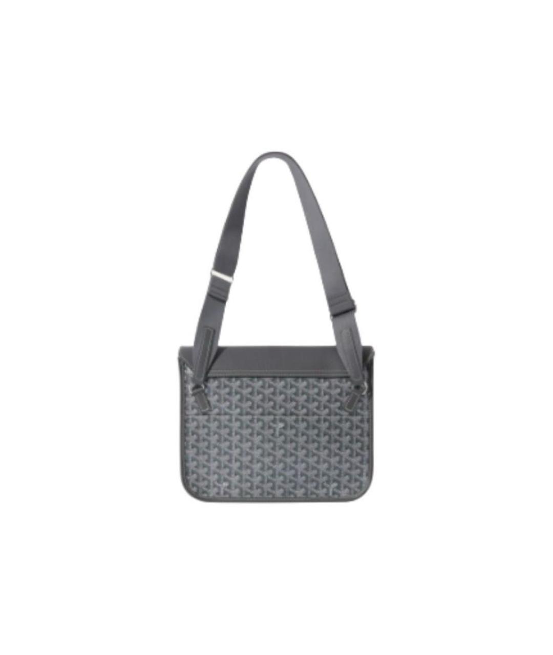 GOYARD Антрацитовая кожаная сумка на плечо, фото 3