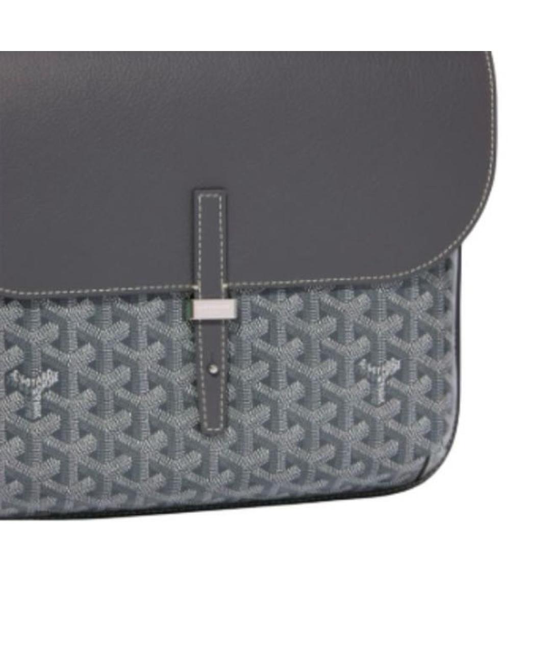 GOYARD Антрацитовая кожаная сумка на плечо, фото 5