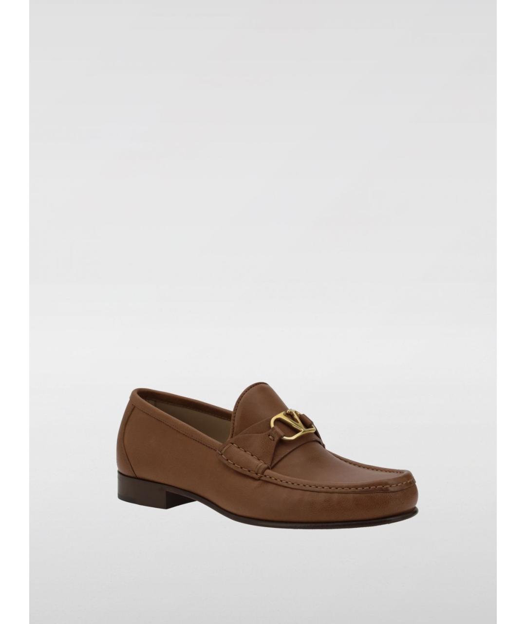 VALENTINO Коричневые кожаные лоферы, фото 2