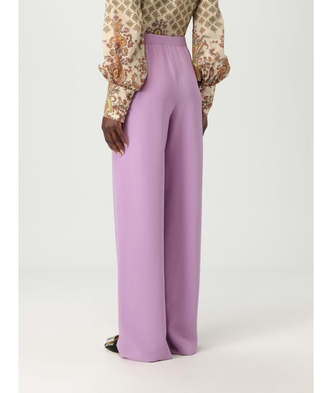 VALENTINO Фиолетовые прямые брюки, фото 4