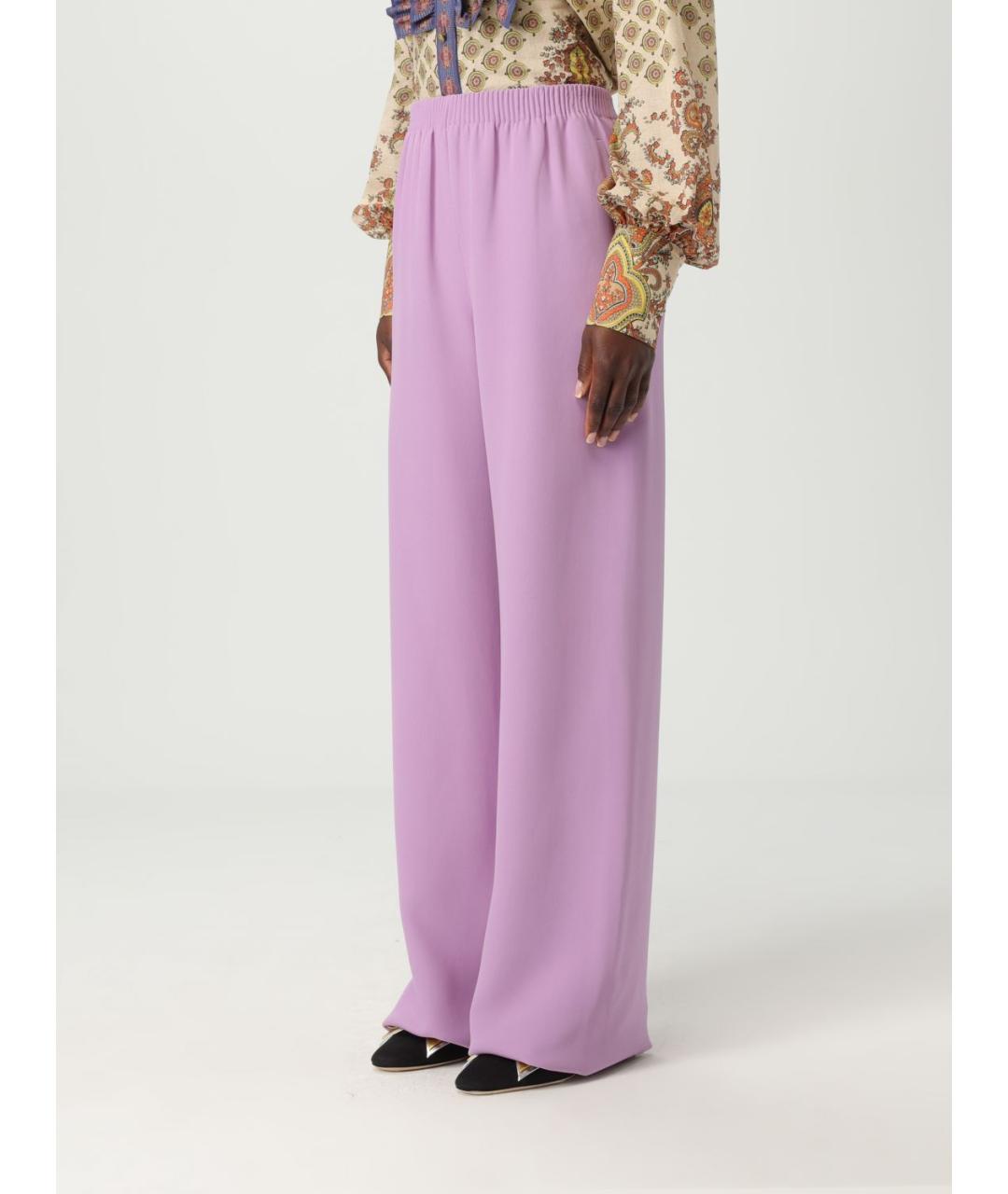 VALENTINO Фиолетовые прямые брюки, фото 5