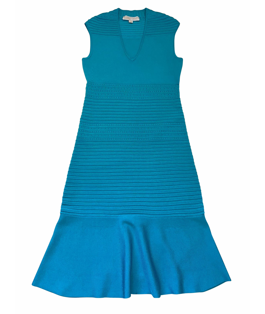 MICHAEL KORS Бирюзовое вискозное повседневное платье, фото 1