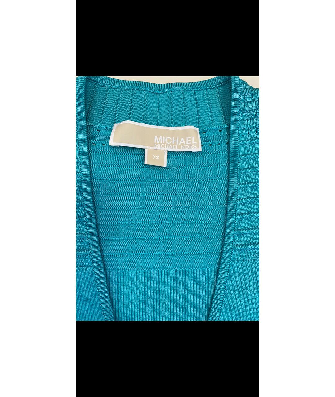 MICHAEL KORS Бирюзовое вискозное повседневное платье, фото 3