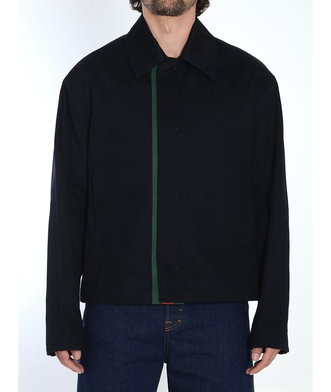 GUCCI Синяя хлопковая куртка, фото 2