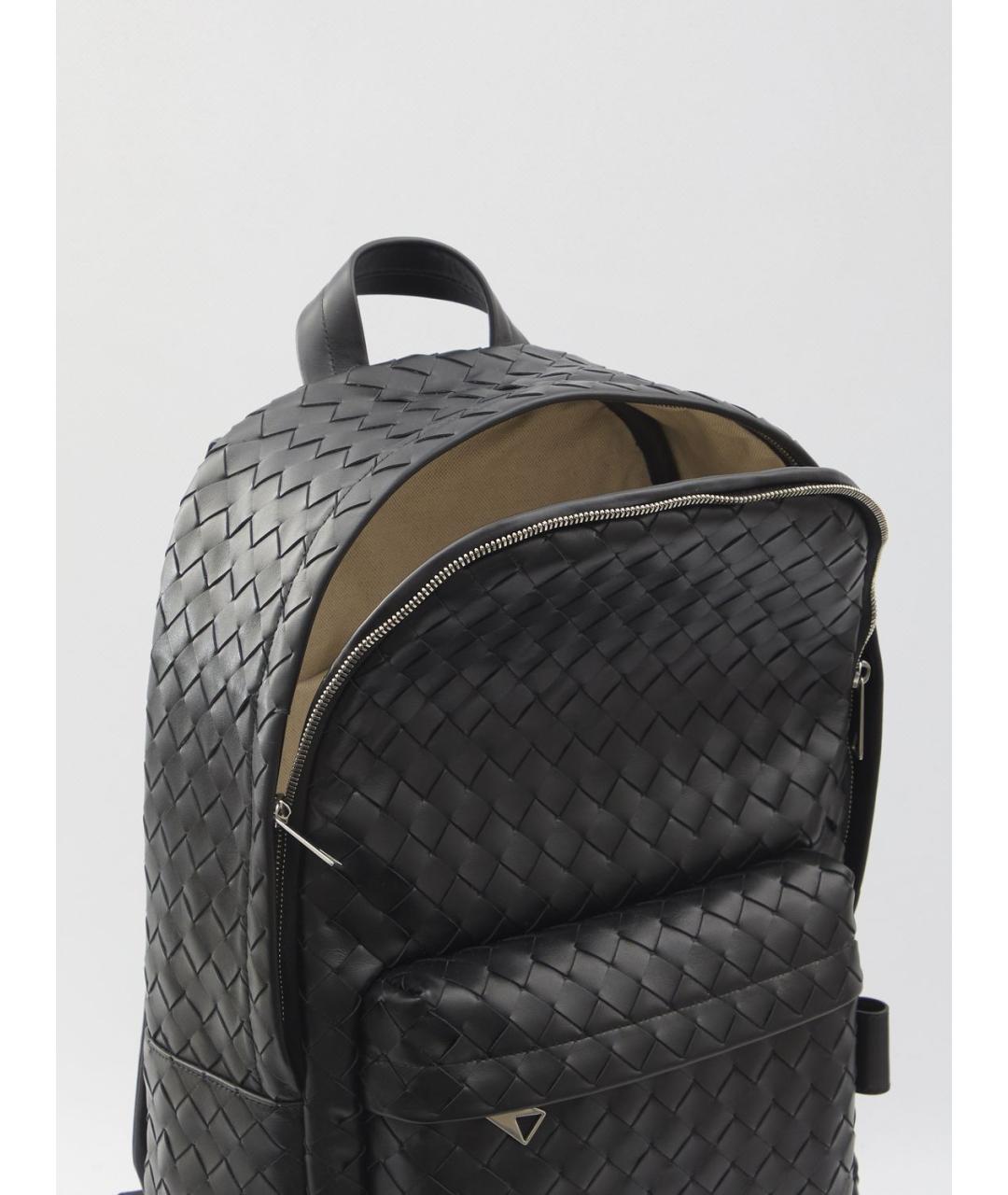 BOTTEGA VENETA Черный кожаный рюкзак, фото 4