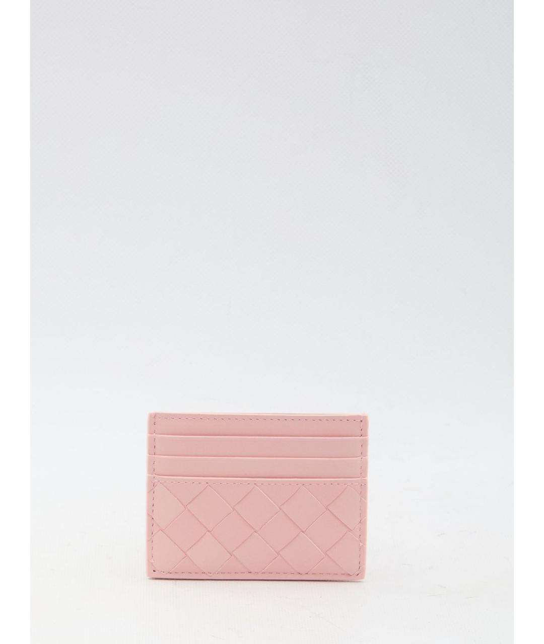 BOTTEGA VENETA Розовый кожаный кардхолдер, фото 3