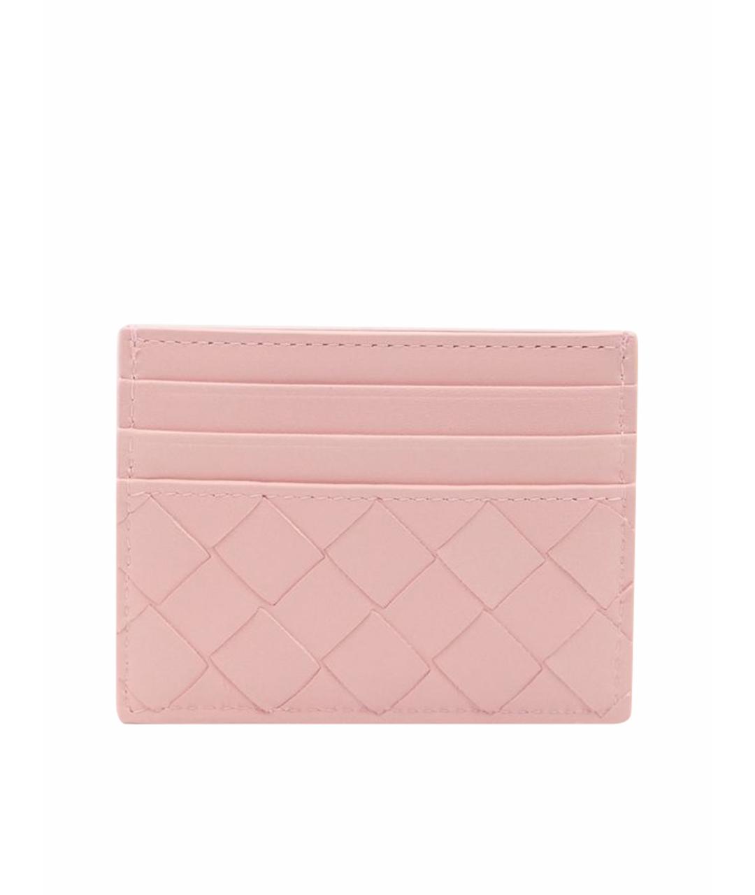 BOTTEGA VENETA Розовый кожаный кардхолдер, фото 1