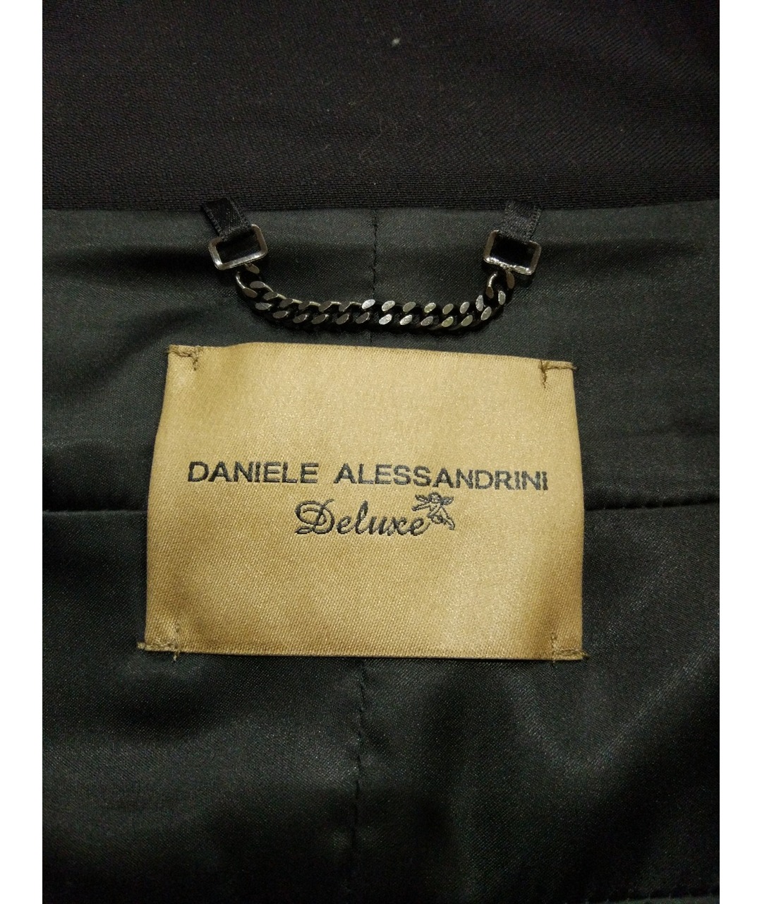 DANIELE ALESSANDRINI Черный шерстяной тренч/плащ, фото 5