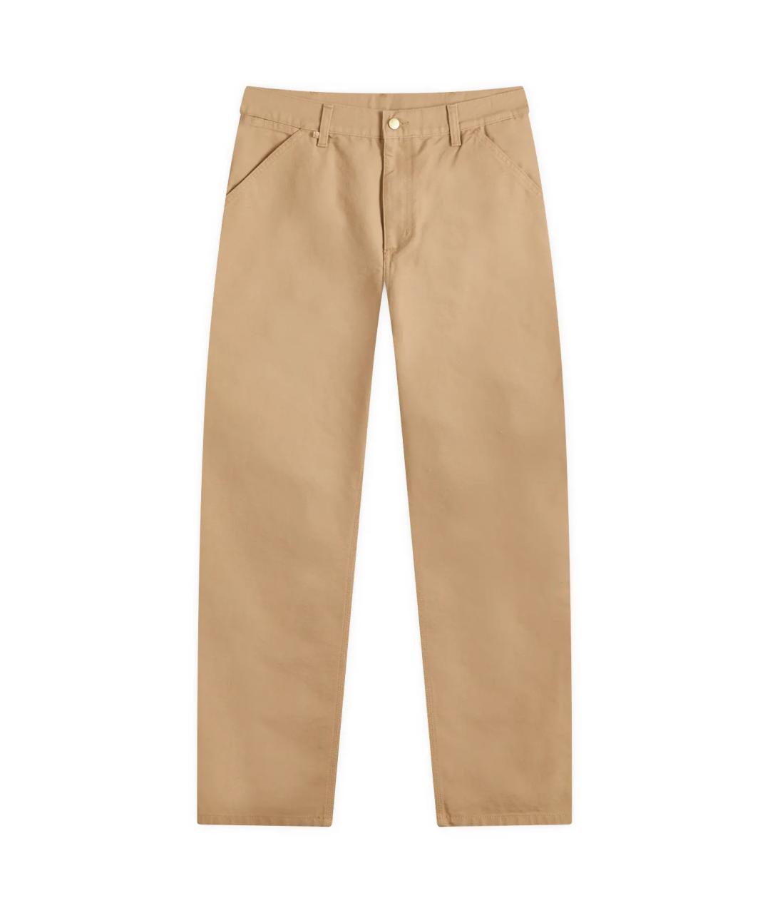 CARHARTT WIP Бежевые хлопковые повседневные брюки, фото 1