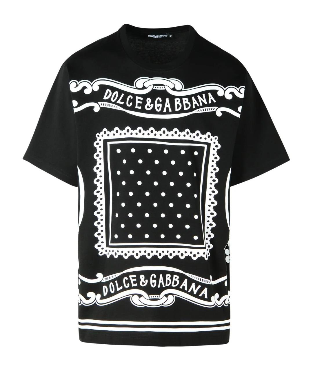 DOLCE&GABBANA Черная хлопковая футболка, фото 1
