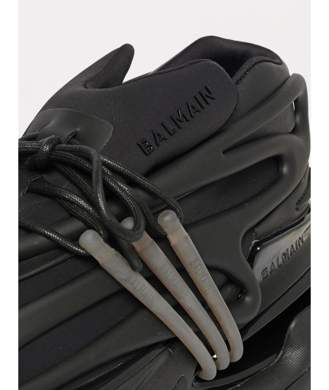 BALMAIN Черные низкие кроссовки / кеды, фото 4