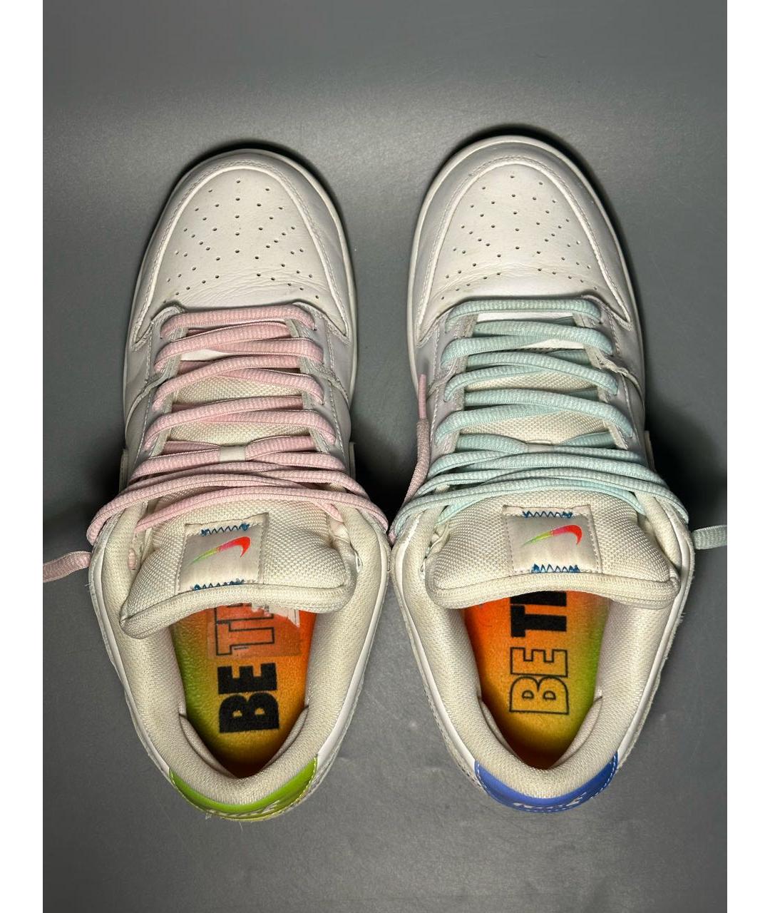 NIKE Белые кожаные низкие кроссовки / кеды, фото 3
