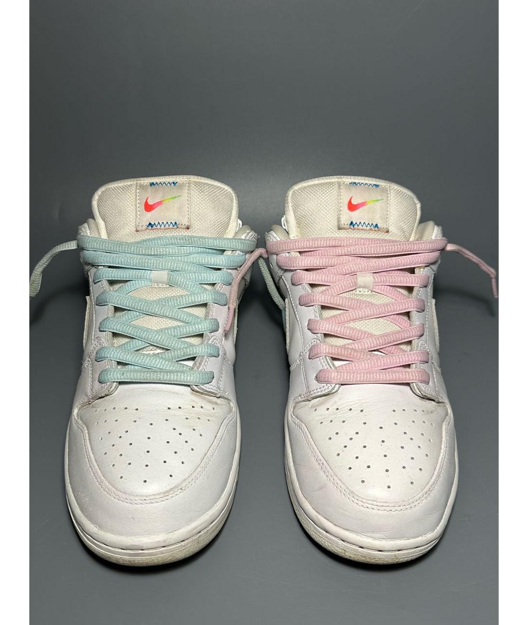 NIKE Белые кожаные низкие кроссовки / кеды, фото 2