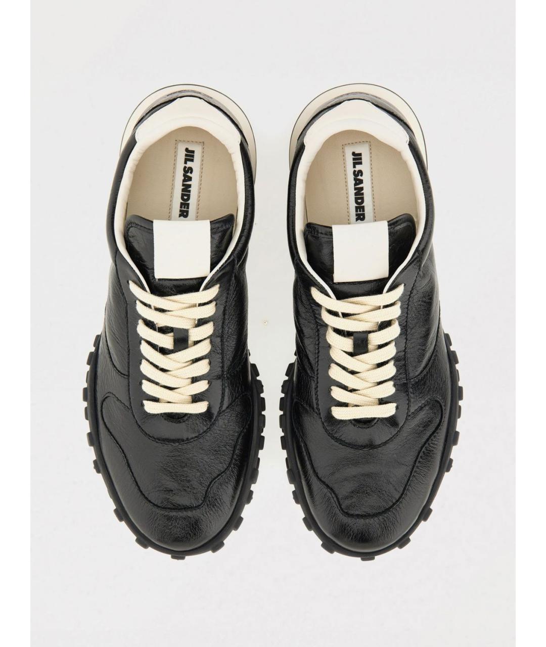 JIL SANDER Черные низкие кроссовки / кеды, фото 5