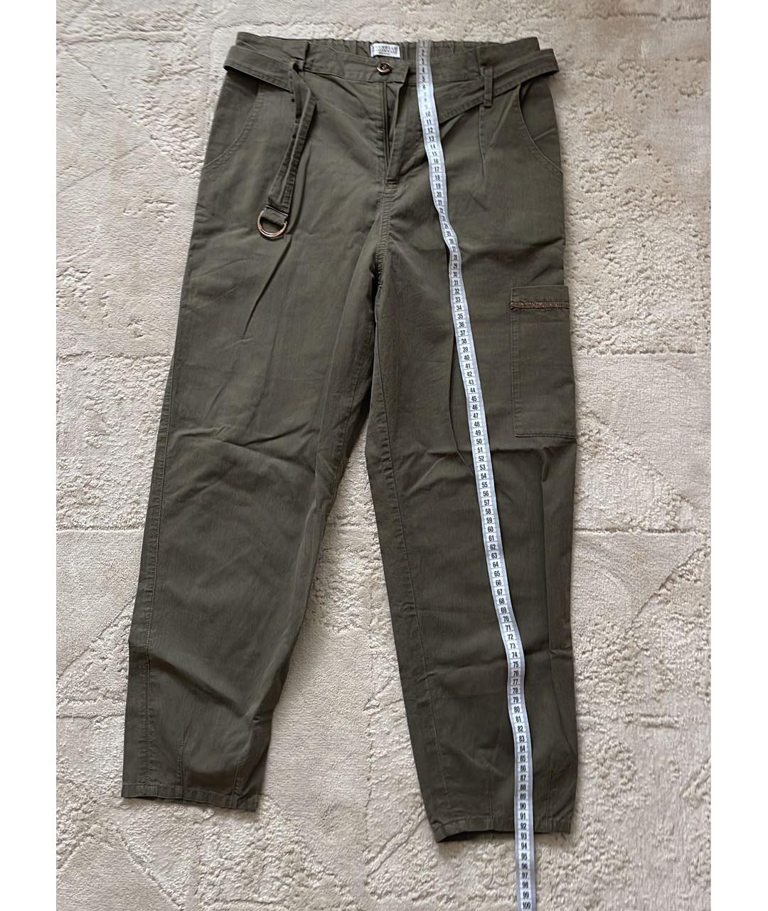 BRUNELLO CUCINELLI Хаки хлопковые брюки и шорты, фото 4
