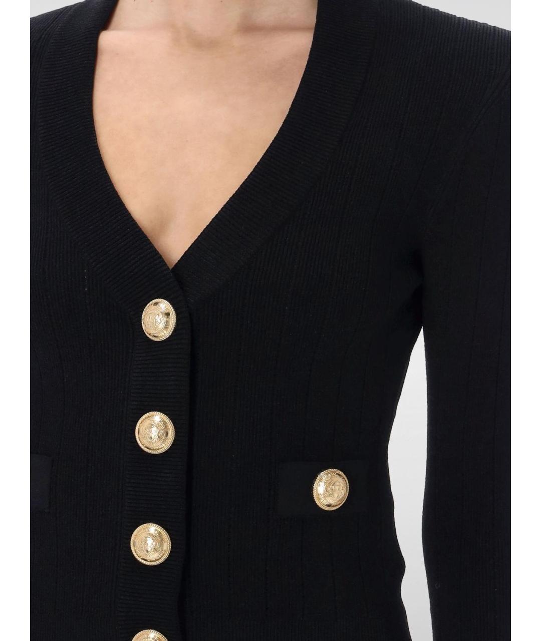BALMAIN Черный вискозный кардиган, фото 4